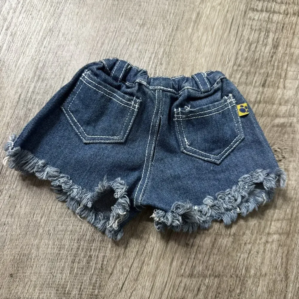Build A Bear Vintage Cut Off Denim Shorts Blue Jean Bottoms Clothes